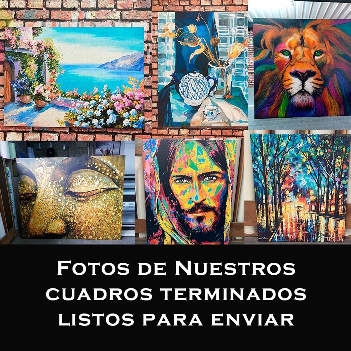 TAYRONA STORE - Cuadro En Lienzo Para La Sala Pintura Angeles 002 125x70cm