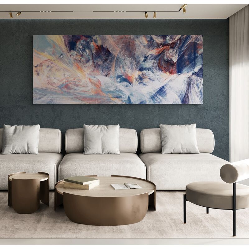 TAYRONA STORE - Cuadro En Lienzo Para La Sala Abstracto 399 150x60cm