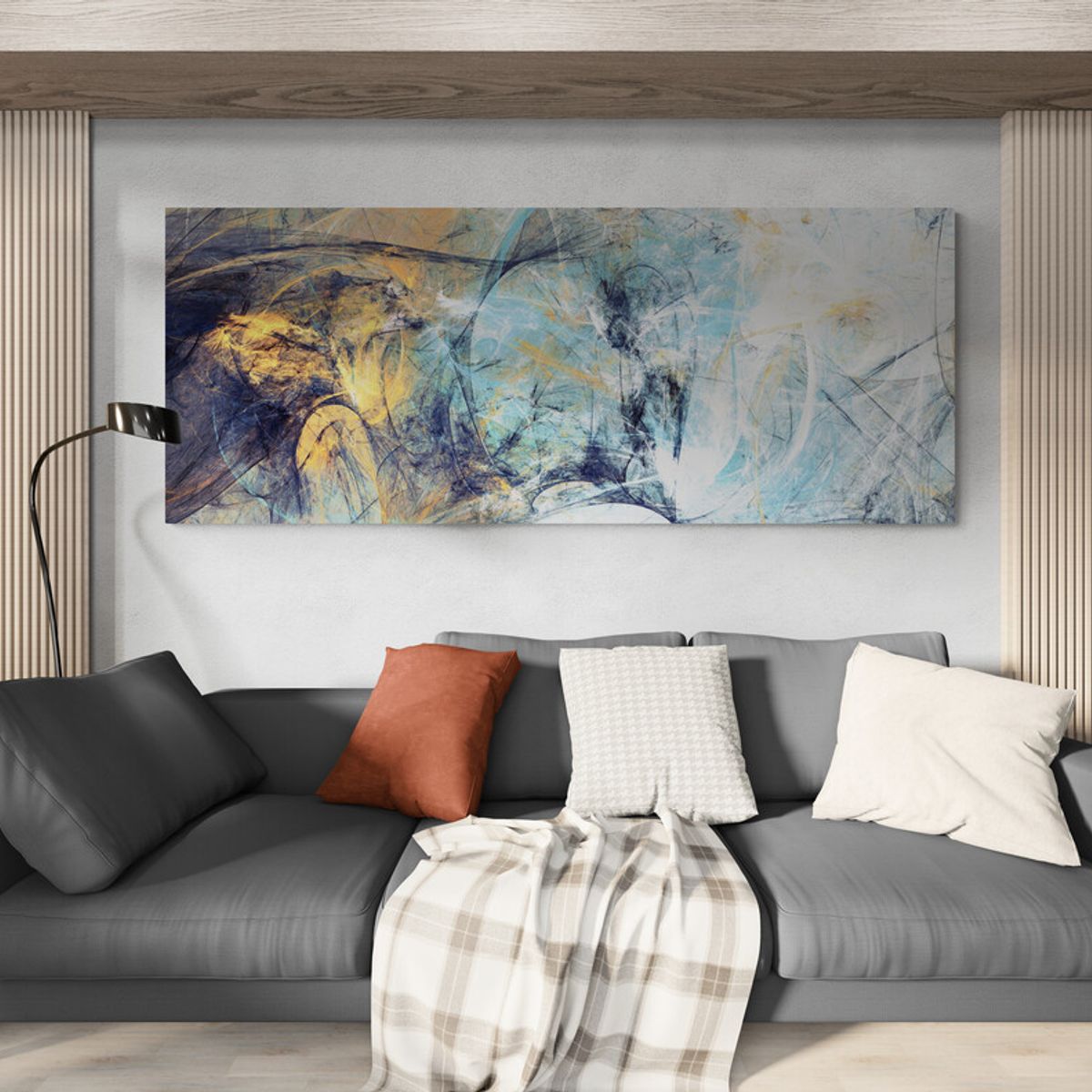 TAYRONA STORE - Cuadro En Lienzo Para La Sala Abstracto 400 125x50cm