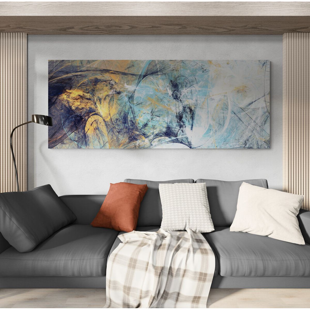TAYRONA STORE - Cuadro En Lienzo Para La Sala Abstracto 400 125x50cm