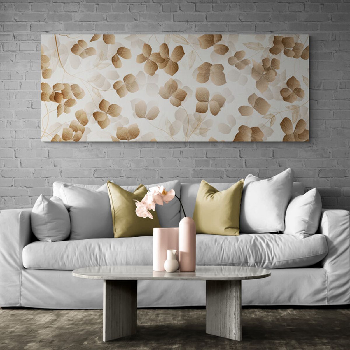 TAYRONA STORE - Cuadro En Lienzo Para La Sala Hojas 169 150x60cm