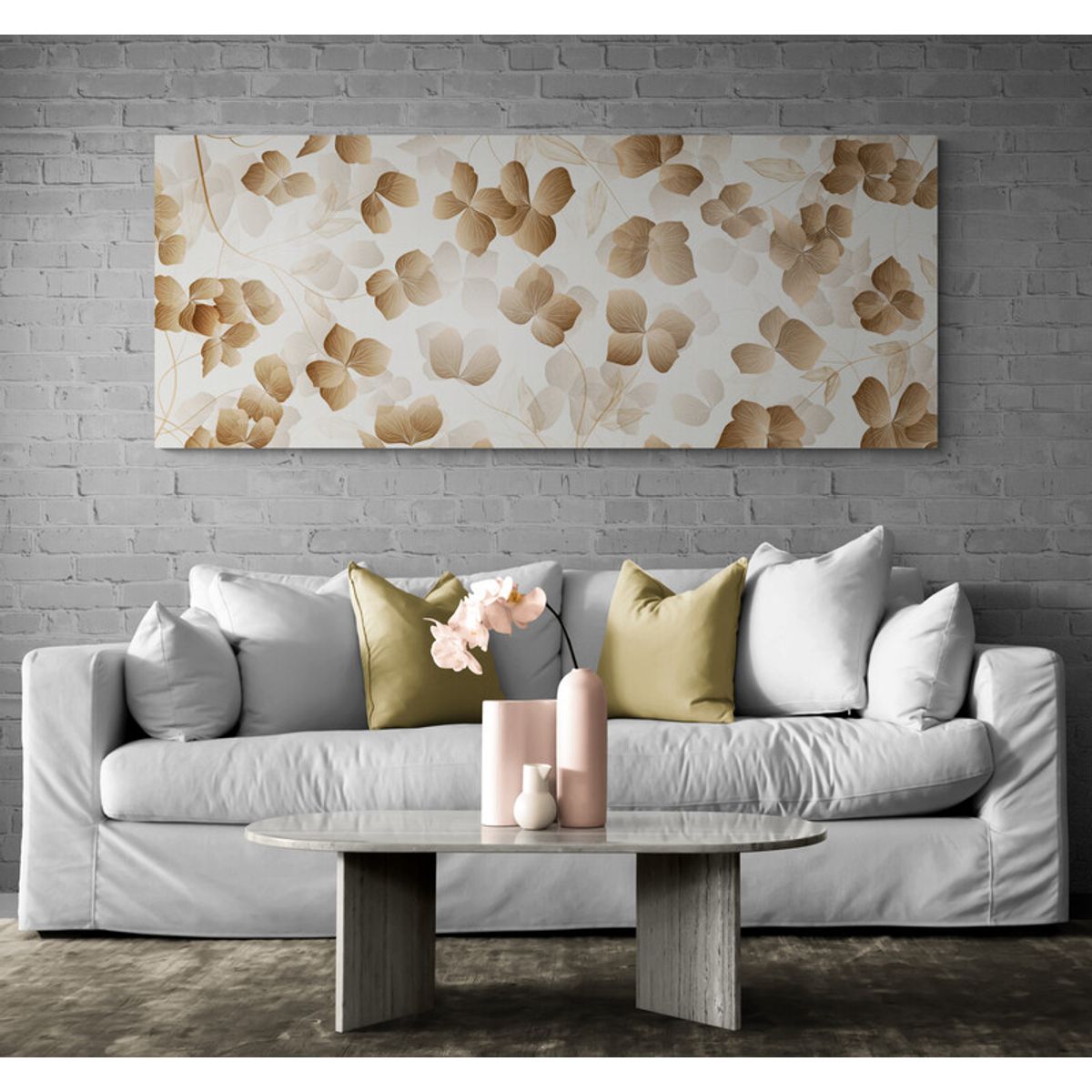 TAYRONA STORE - Cuadro En Lienzo Para La Sala Hojas 169 150x60cm