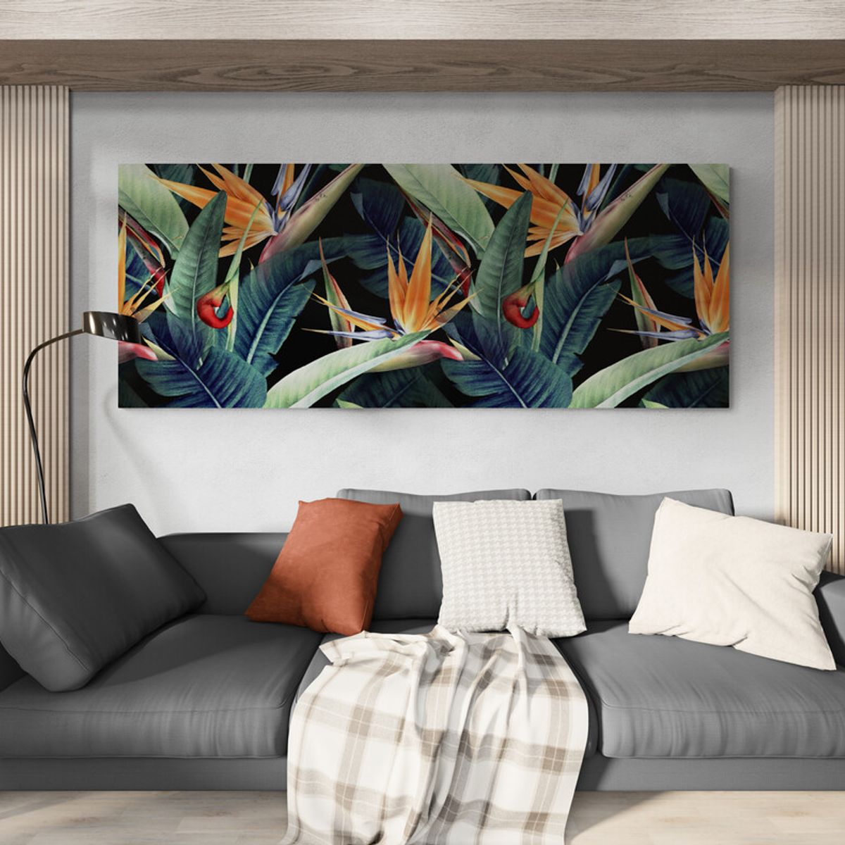 TAYRONA STORE - Cuadro En Lienzo Para La Sala Hojas Verdes 120 100x40cm