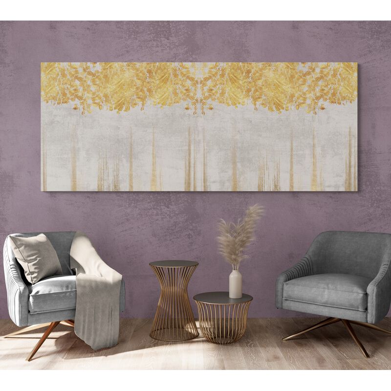 TAYRONA STORE - Cuadro Lienzo La Sala Flores Diseño Minimalista 514 150x60cm