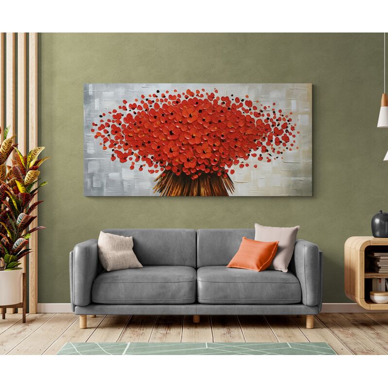 TAYRONA STORE - Cuadro En Lienzo Para La Sala Arbol Colores 039 90x40cm