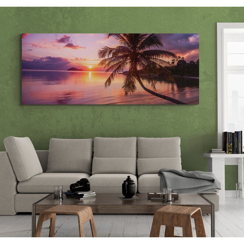 TAYRONA STORE - Cuadro En Lienzo Para La Sala Playa 121 175x70cm