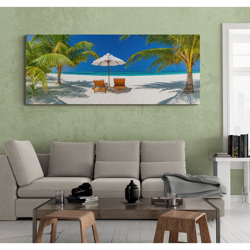 TAYRONA STORE - Cuadro En Lienzo Para La Sala Playa 140 150x60cm
