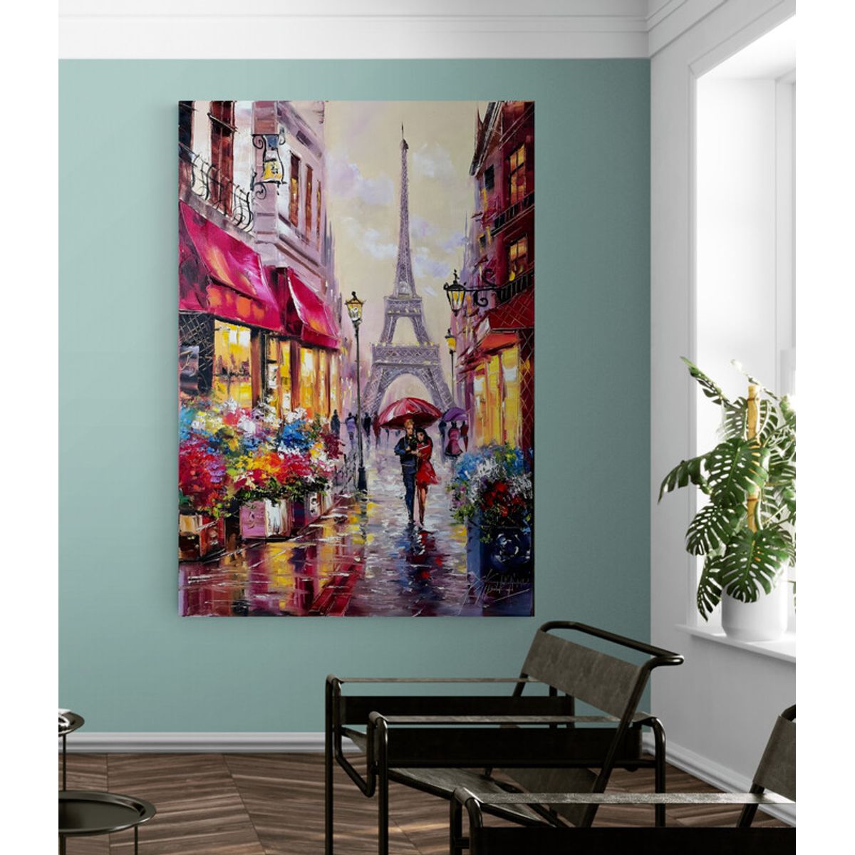 TAYRONA STORE - Cuadro En Lienzo Para La Sala Pintura Paris 060 70x100cm