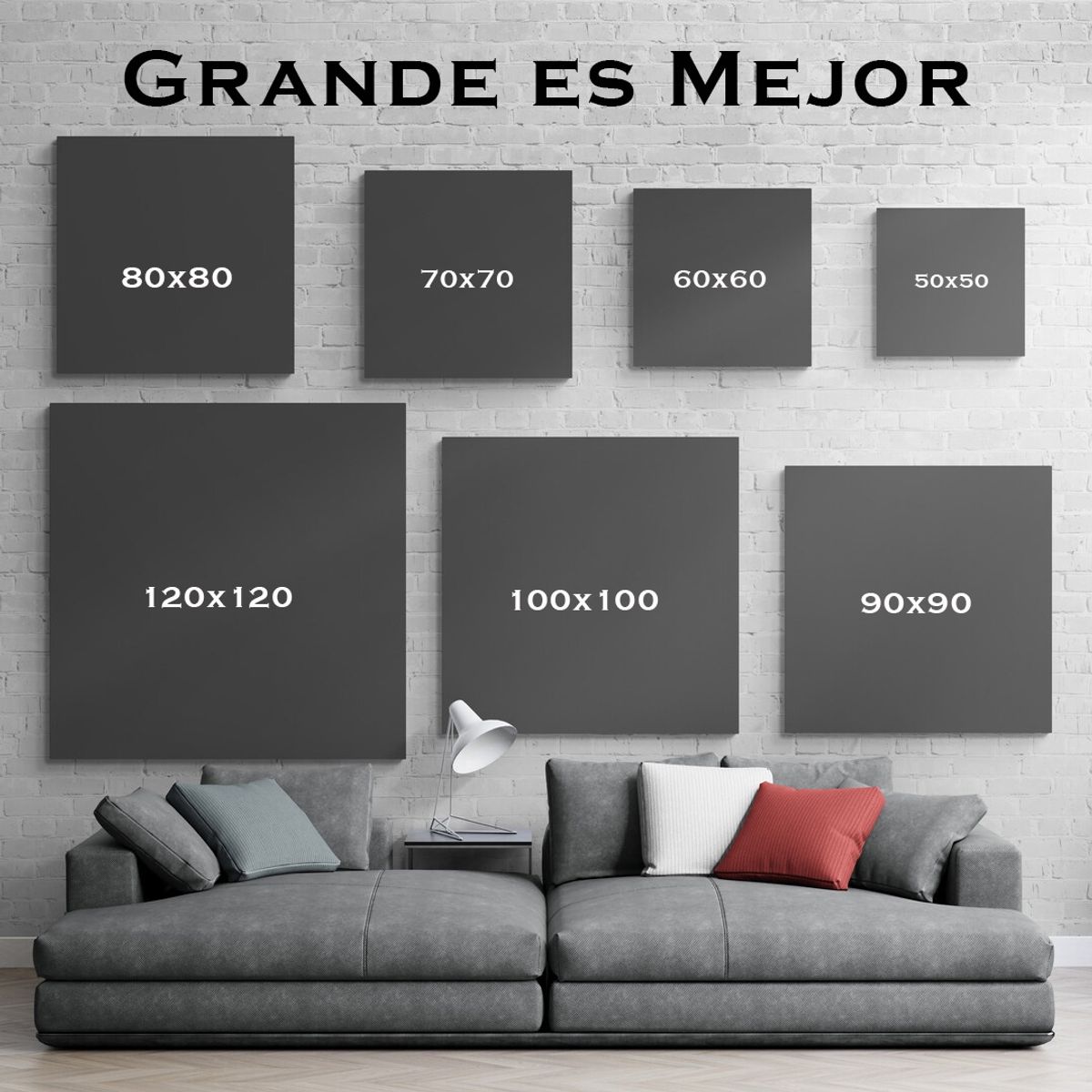 TAYRONA STORE - Cuadro En Lienzo Para La Sala Diseño Minimalista 446 100x100cm