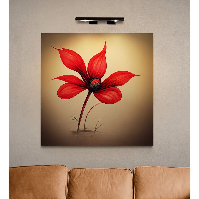 TAYRONA STORE - Cuadro En Lienzo Para La Sala Flores 461 100x100cm
