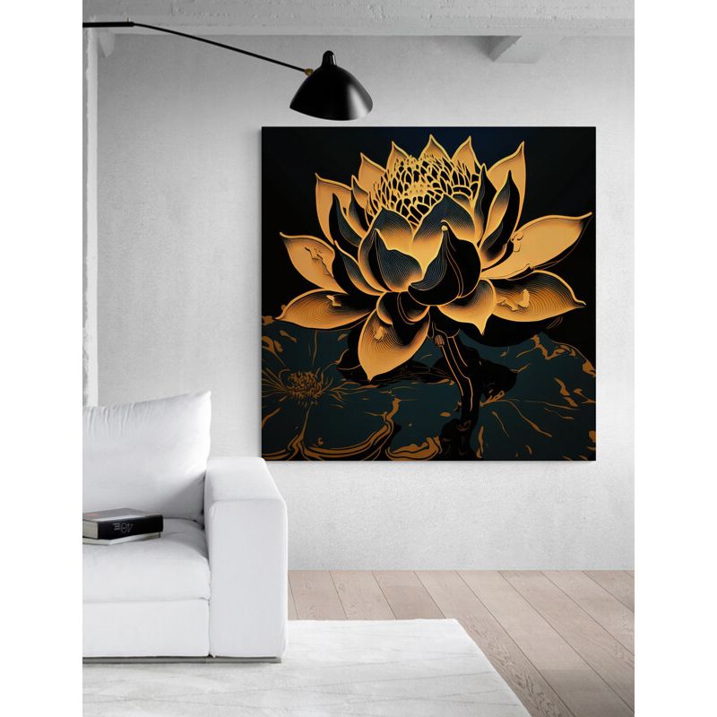 TAYRONA STORE - Cuadro En Lienzo Para La Sala Flor De Loto 083 50x50cm