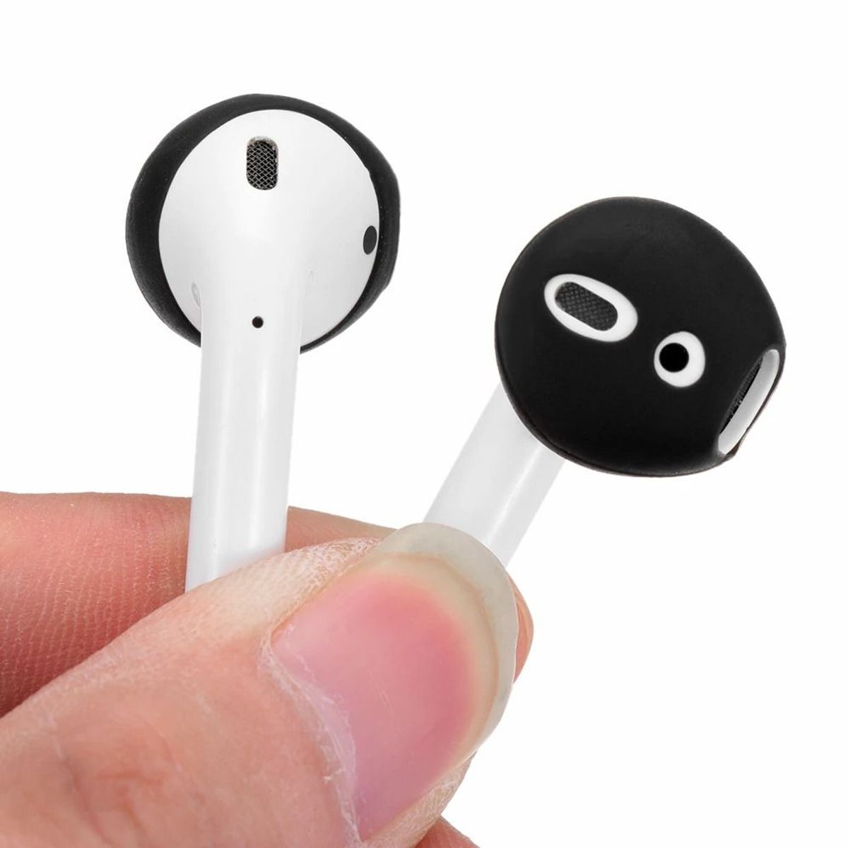 GENERICO - Almohadillas cubierta ultrafina para AirPods de Apple Negro