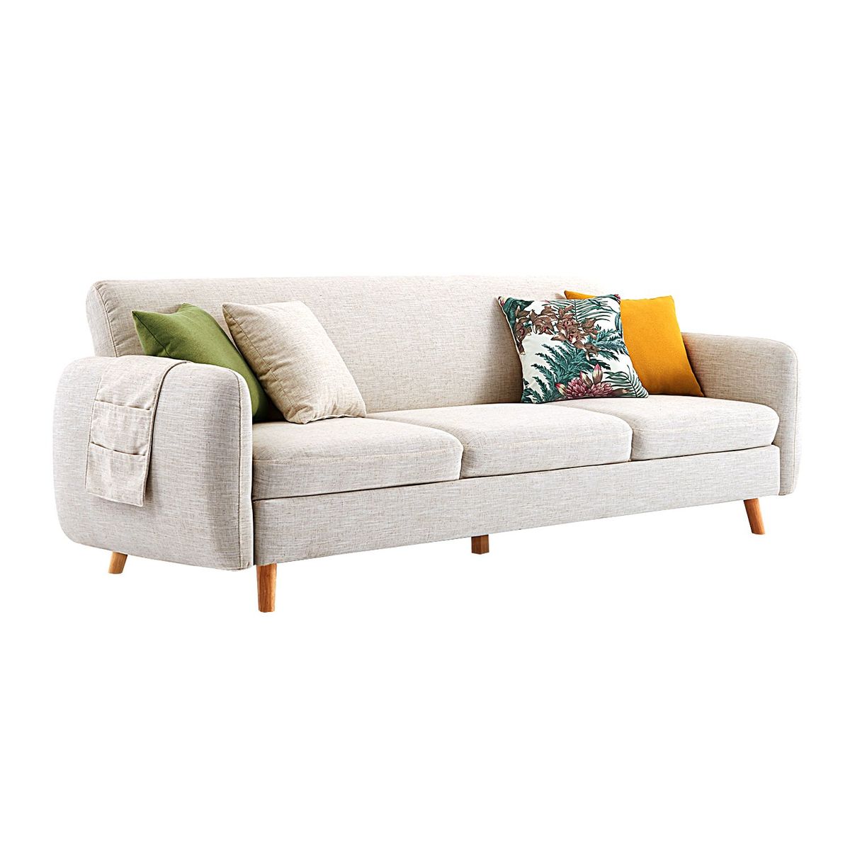 GENERICO - Sofá Pequeño Moderno y Reclinable de 3 Plazas Plegable