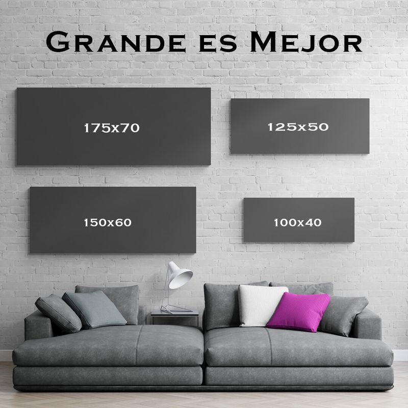 TAYRONA STORE - Cuadro En Lienzo Para La Sala Diseño Minimalista 498 175x70cm