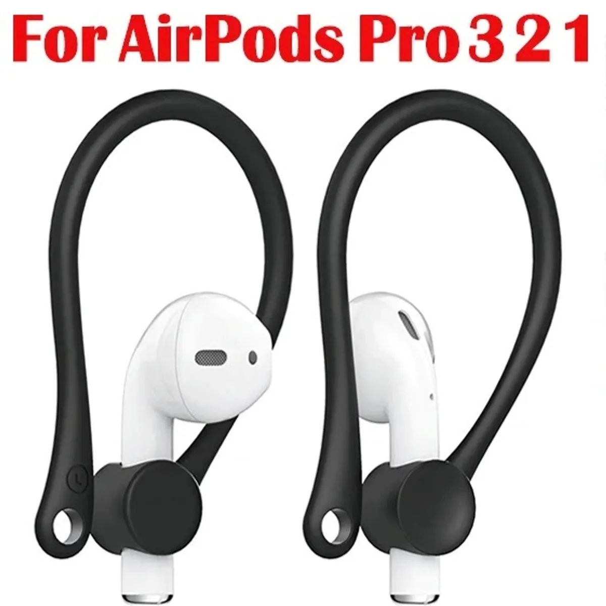 GENERICO - Ganchos anticaída soporte auriculares o 1, 2, 3 Negro