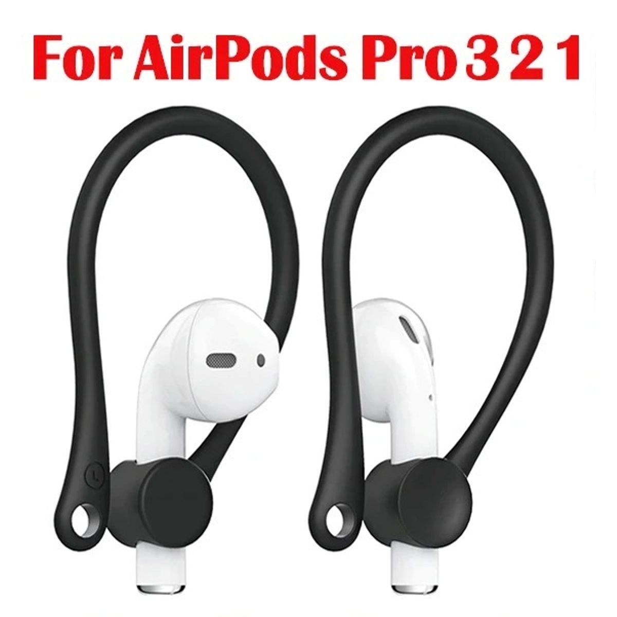 GENERICO - Ganchos anticaída soporte auriculares o 1, 2, 3 Negro