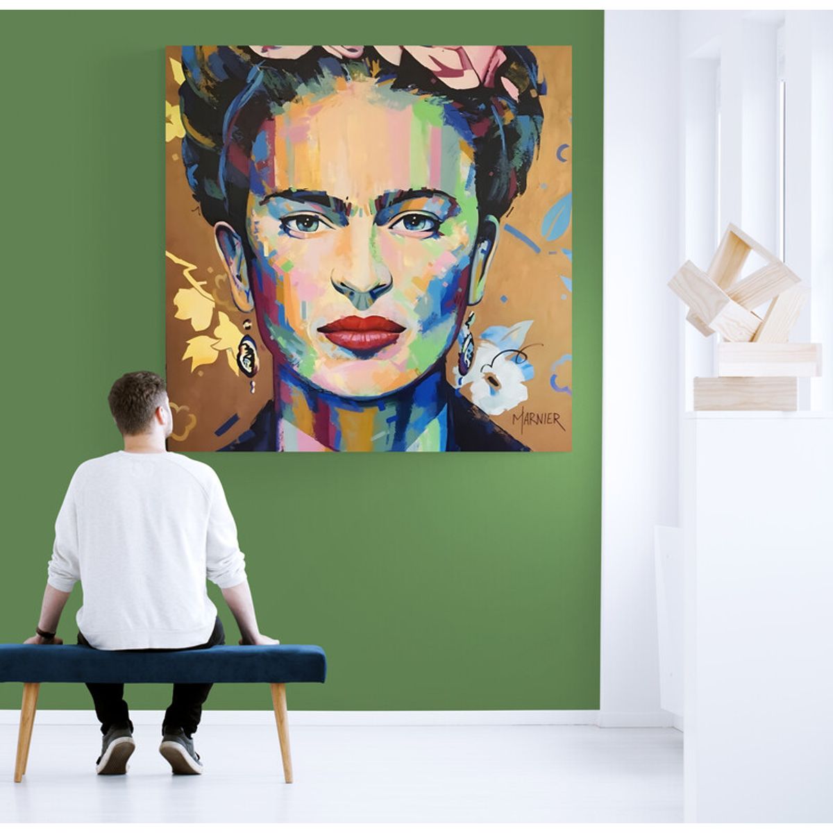 TAYRONA STORE - Cuadro En Lienzo Para La Sala Frida Kahlo 032 50x50cm