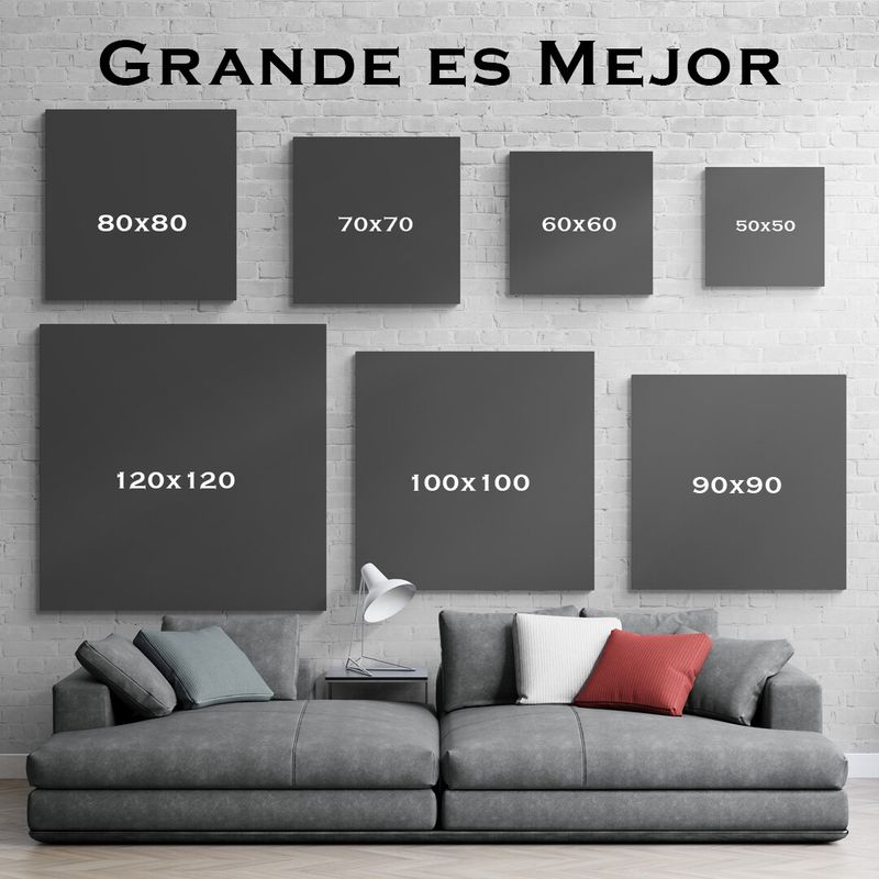 TAYRONA STORE - Cuadro En Lienzo Para La Sala Gatos 336 60x60cm