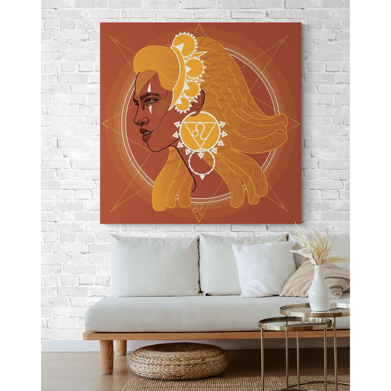 TAYRONA STORE - Cuadro En Lienzo Para La Sala Pintura Mujer 032 50x50cm
