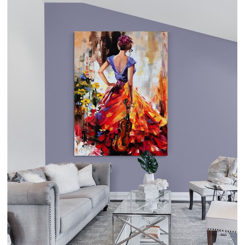 TAYRONA STORE - Cuadro En Lienzo Para La Sala Pintura Mujer 133 120x160cm