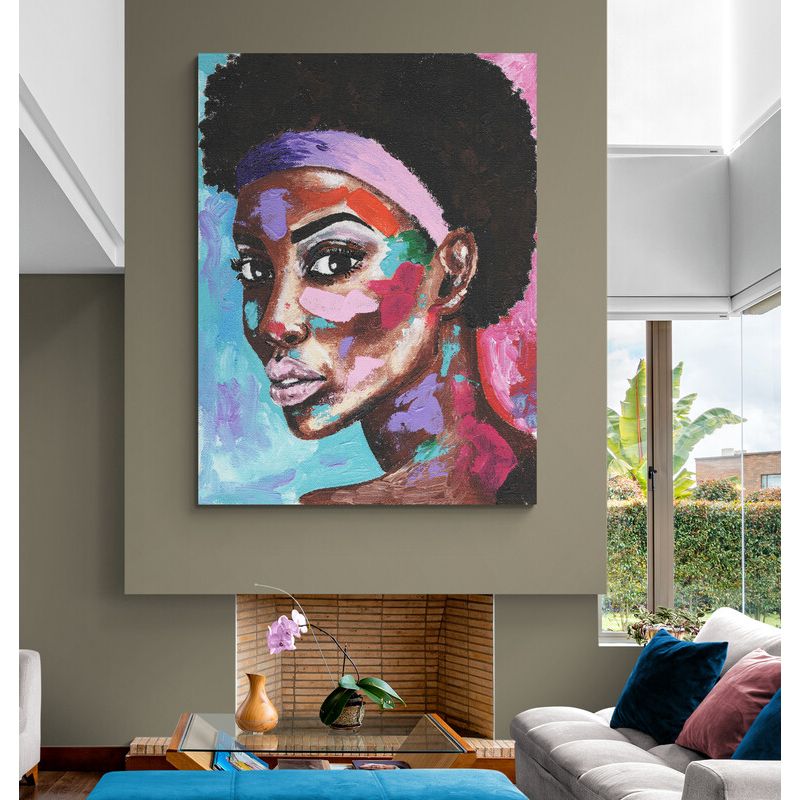 TAYRONA STORE - Cuadro En Lienzo Para La Sala Pintura Mujeres Africanas 024 30x40cm