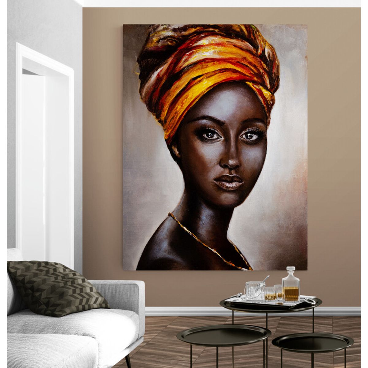 TAYRONA STORE - Cuadro En Lienzo Para La Sala Pintura Mujeres Africanas 025 30x40cm