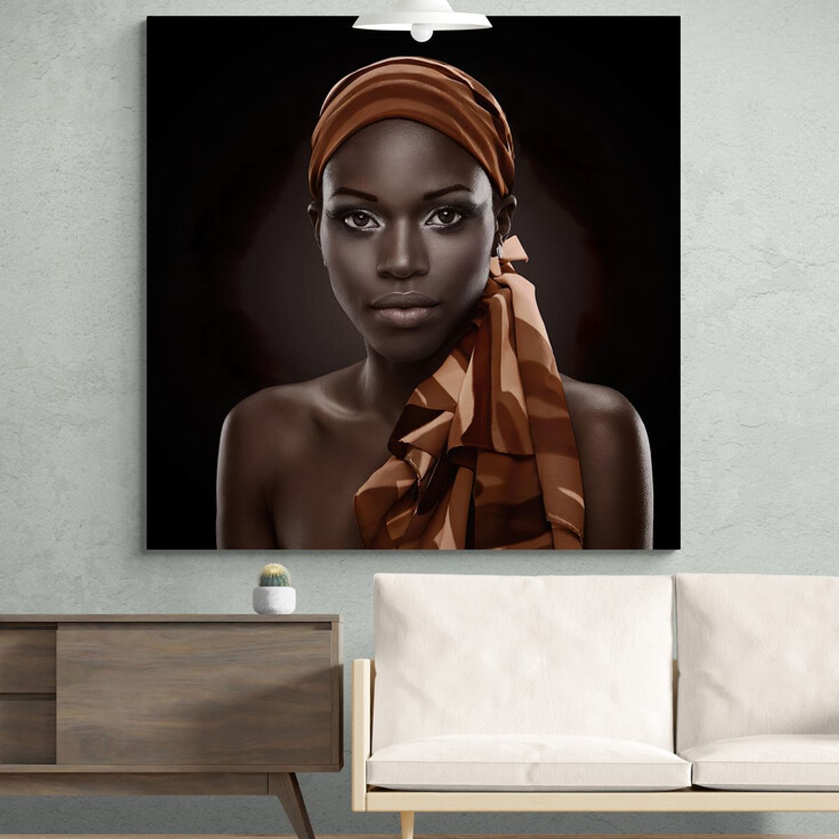 TAYRONA STORE - Cuadro En Lienzo Para La Sala Pintura Mujeres Africanas 030 50x50cm