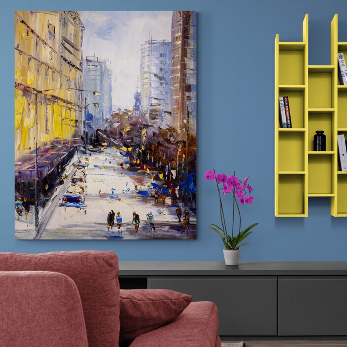 TAYRONA STORE - Cuadro Lienzo Para La Sala Pintura Ciudad New York 121 40x50cm