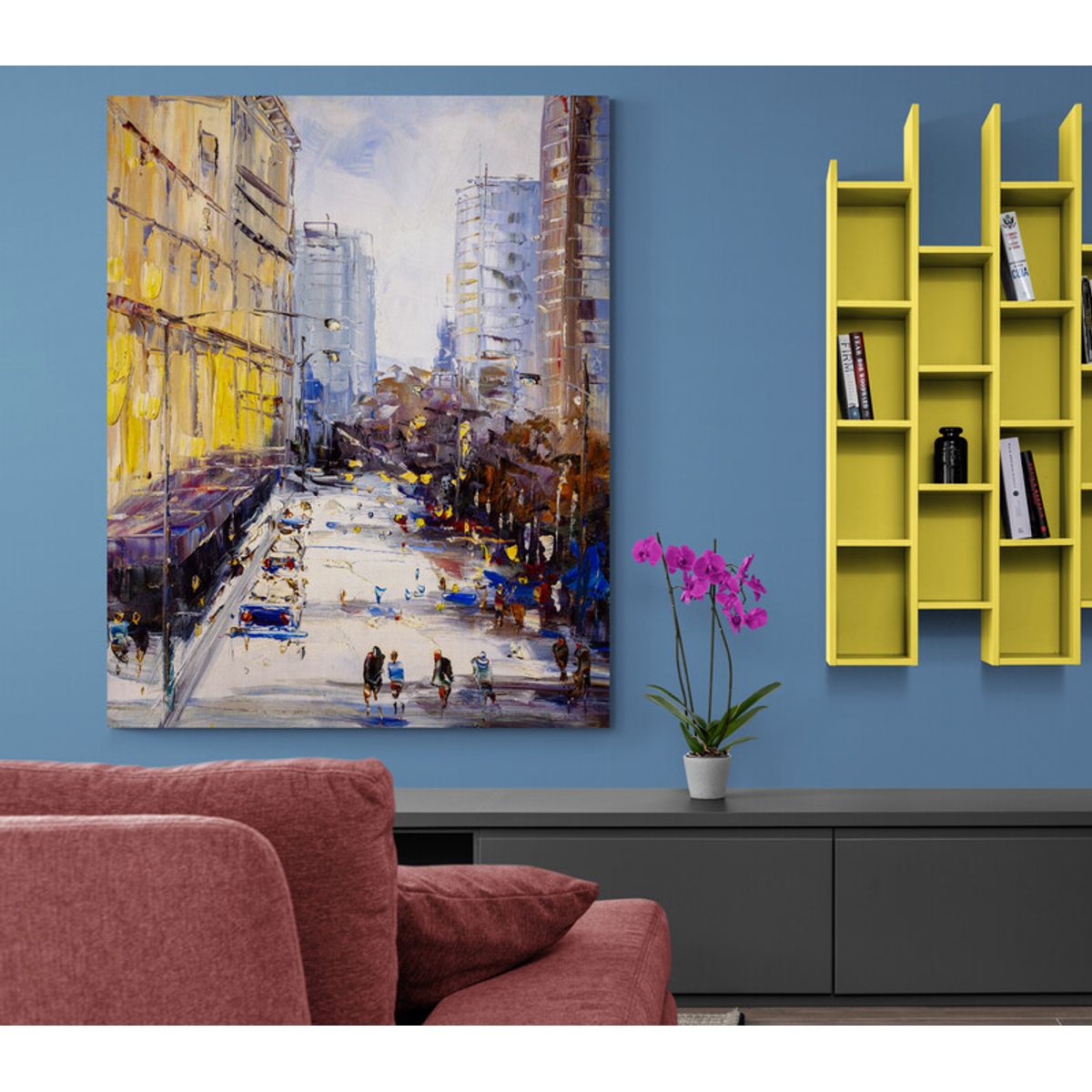 TAYRONA STORE - Cuadro Lienzo Para La Sala Pintura Ciudad New York 121 40x50cm