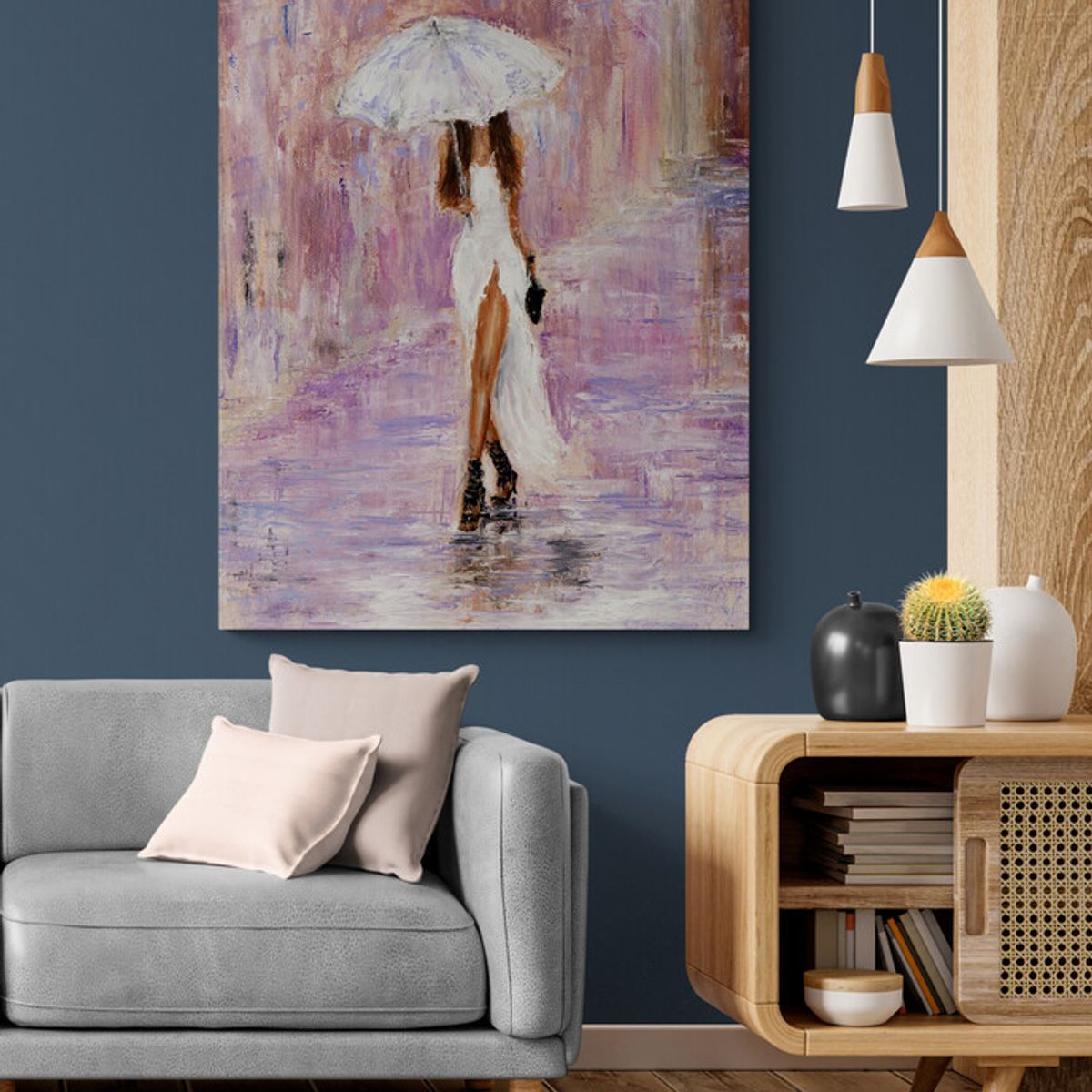 TAYRONA STORE - Cuadro En Lienzo Para La Sala Pintura Mujer 140 120x150cm