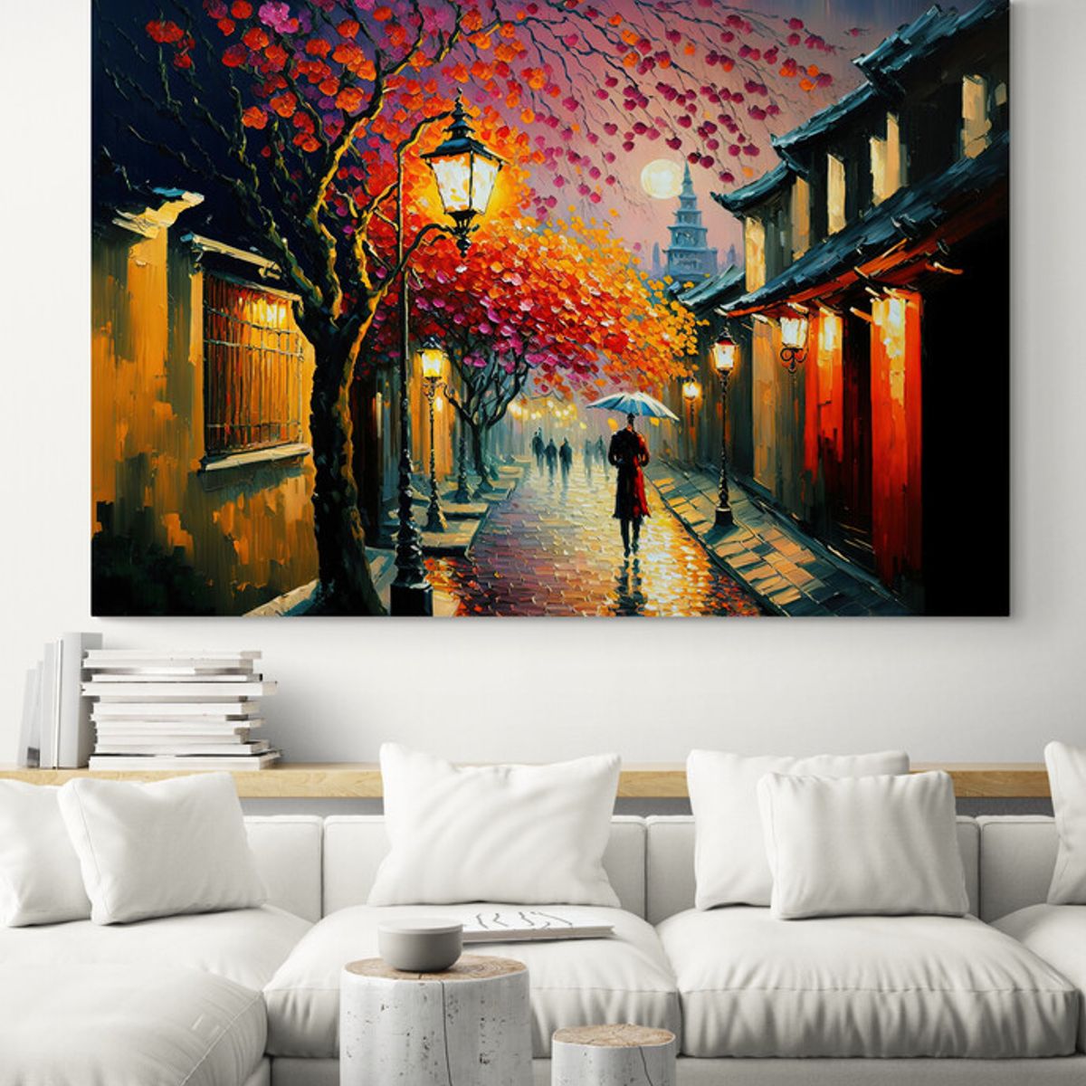TAYRONA STORE - Cuadro En Lienzo Para La Sala Pintura Ciudad 218 70x50cm