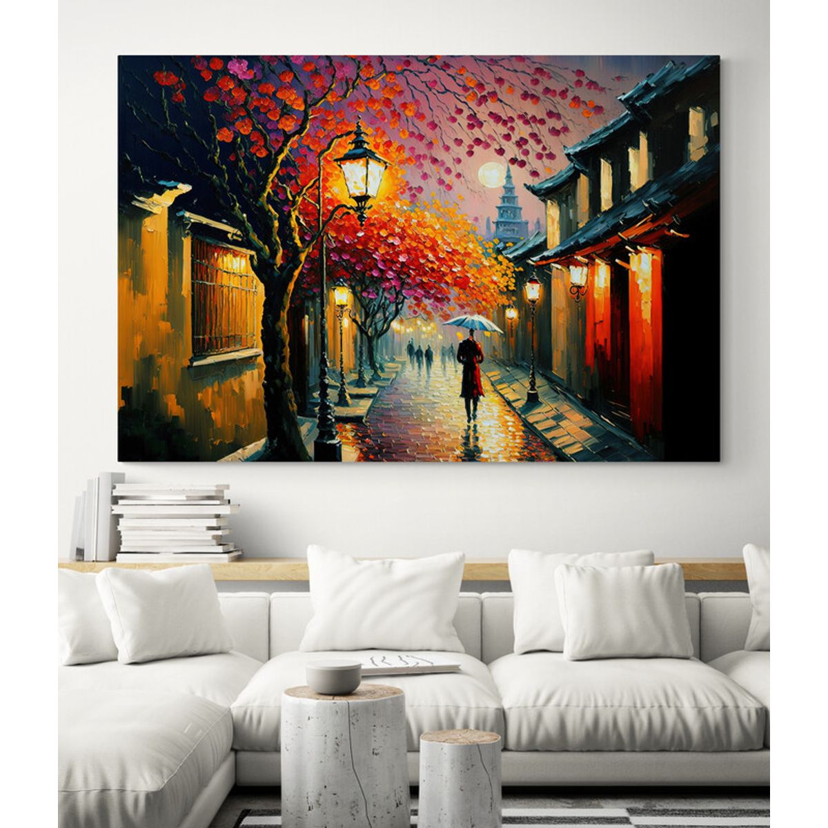 TAYRONA STORE - Cuadro En Lienzo Para La Sala Pintura Ciudad 218 70x50cm