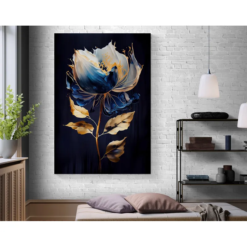 TAYRONA STORE - Cuadro En Lienzo Para La Sala Flores 512 70x100cm