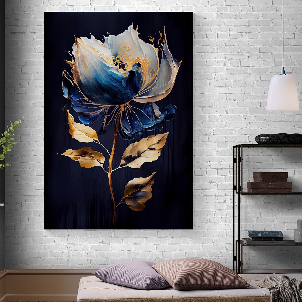 TAYRONA STORE - Cuadro En Lienzo Para La Sala Flores 512 50x70cm