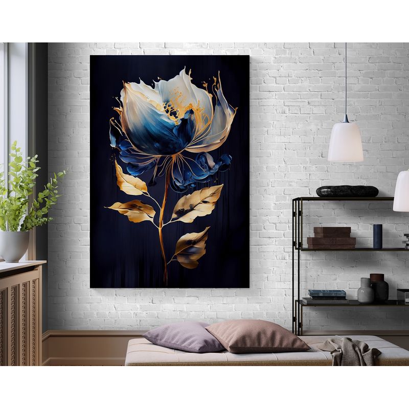 TAYRONA STORE - Cuadro En Lienzo Para La Sala Flores 512 35x50cm