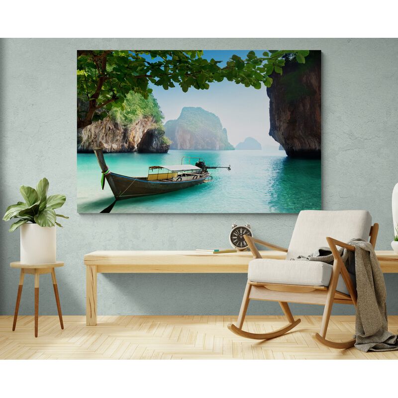 TAYRONA STORE - Cuadro En Lienzo Para La Sala Playa 144 50x35cm