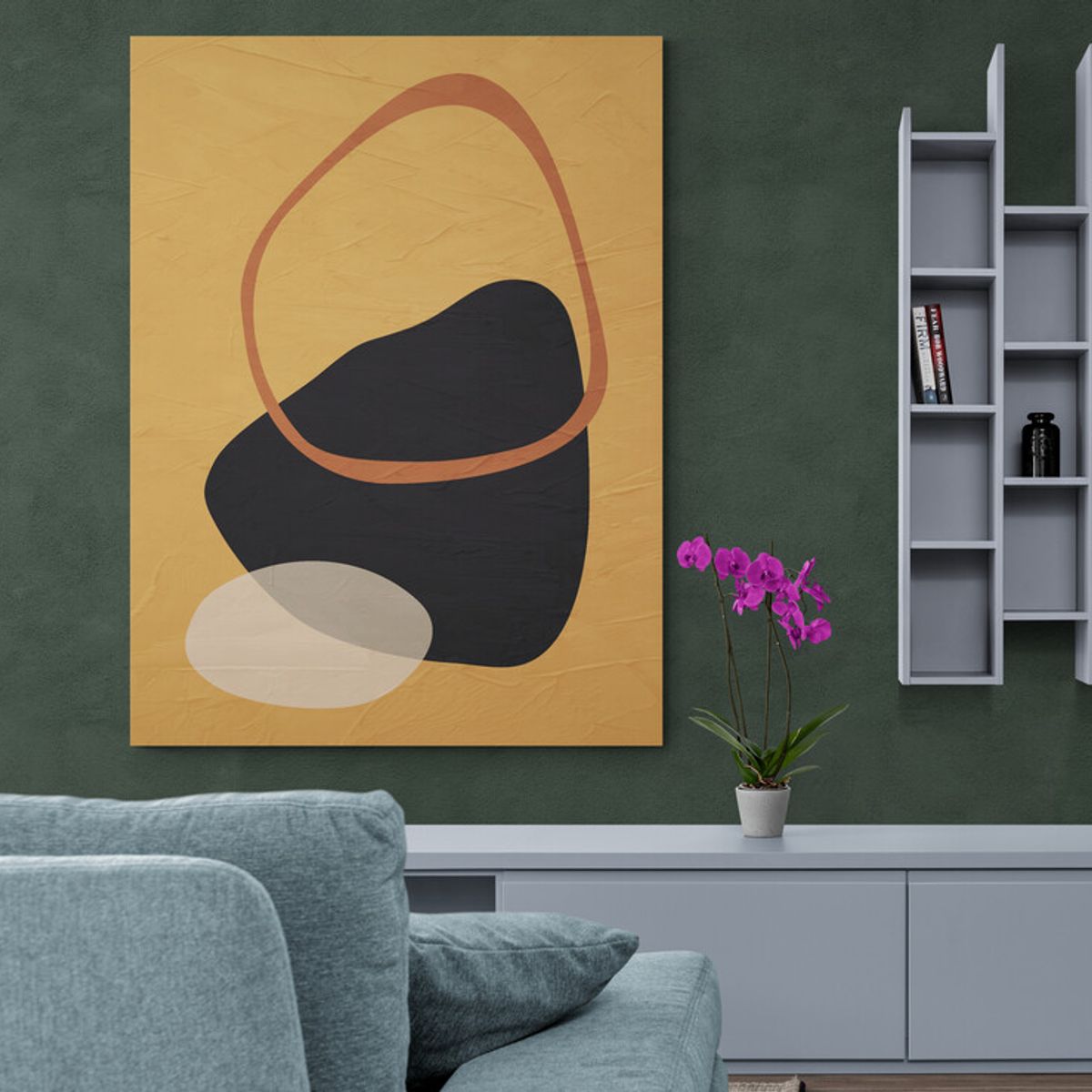 TAYRONA STORE - Cuadro En Lienzo Para La Sala Boho Diseño Minimalista 547 60x80cm