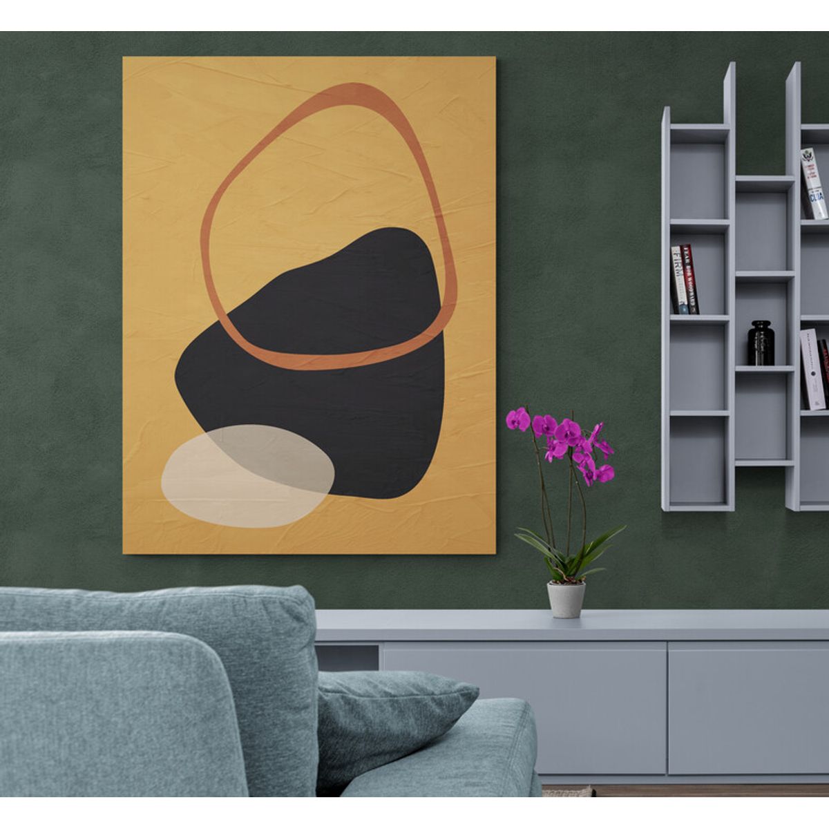 TAYRONA STORE - Cuadro En Lienzo Para La Sala Boho Diseño Minimalista 547 60x80cm