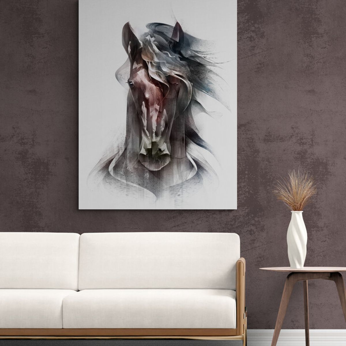 TAYRONA STORE - Cuadro En Lienzo Para La Sala Caballo 068 60x80cm