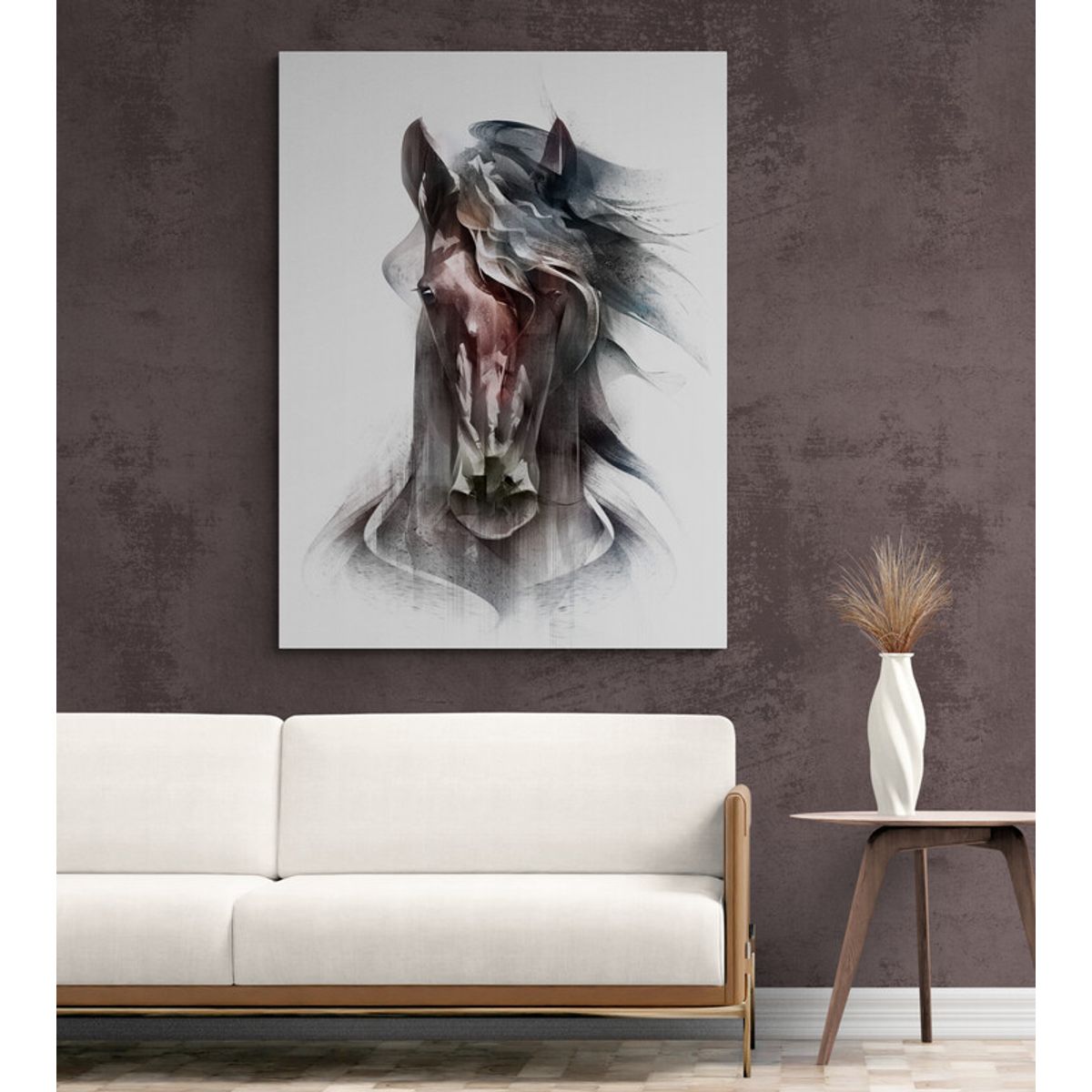 TAYRONA STORE - Cuadro En Lienzo Para La Sala Caballo 068 60x80cm