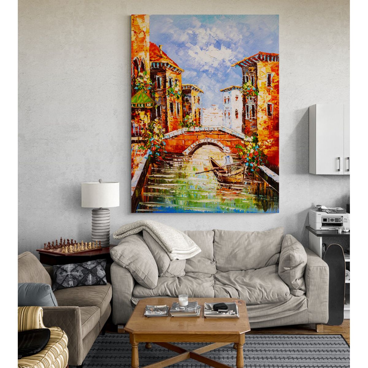 TAYRONA STORE - Cuadro Lienzo Para La Sala Pintura Ciudad Venecia 124 60x80cm