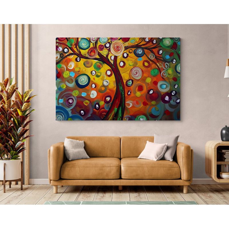 TAYRONA STORE - Cuadro En Lienzo Para La Sala Arbol De La Vida 057 120x80cm