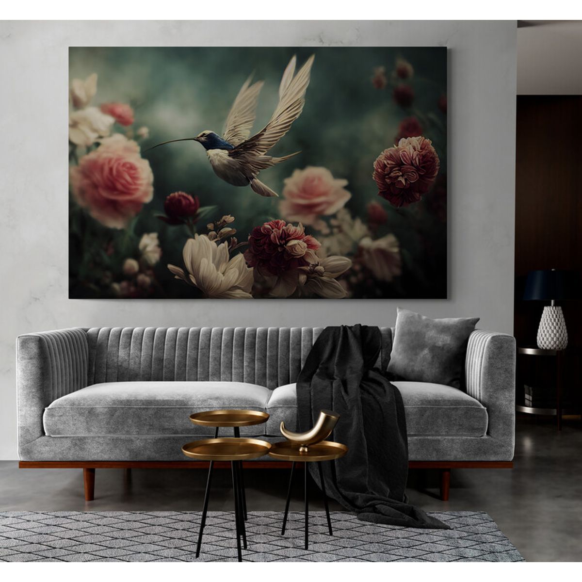 TAYRONA STORE - Cuadro En Lienzo Para La Sala Colibri 103 120x80cm