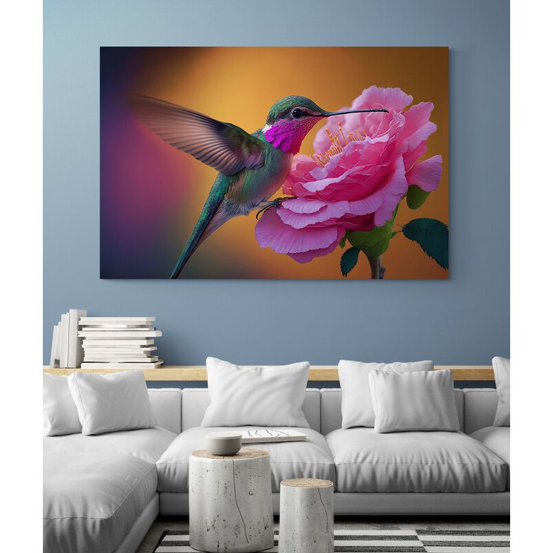 TAYRONA STORE - Cuadro En Lienzo Para La Sala Colibri 132 120x80cm