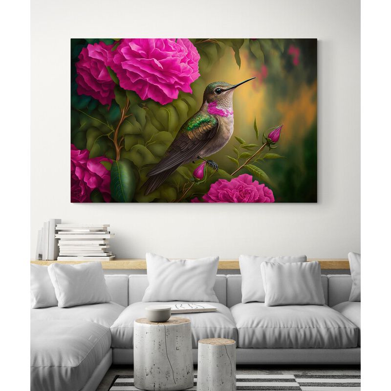 TAYRONA STORE - Cuadro En Lienzo Para La Sala Colibri 135 100x70cm