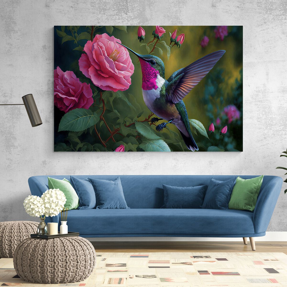 TAYRONA STORE - Cuadro En Lienzo Para La Sala Colibri 137 150x100cm