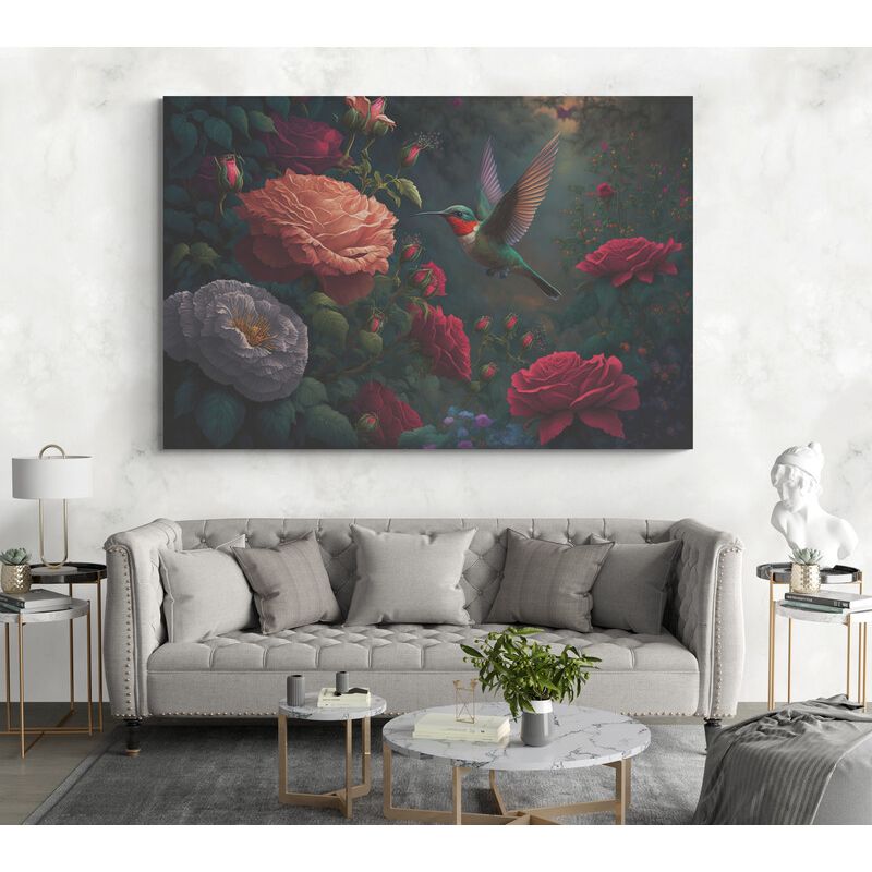 TAYRONA STORE - Cuadro En Lienzo Para La Sala Colibri 138 150x100cm