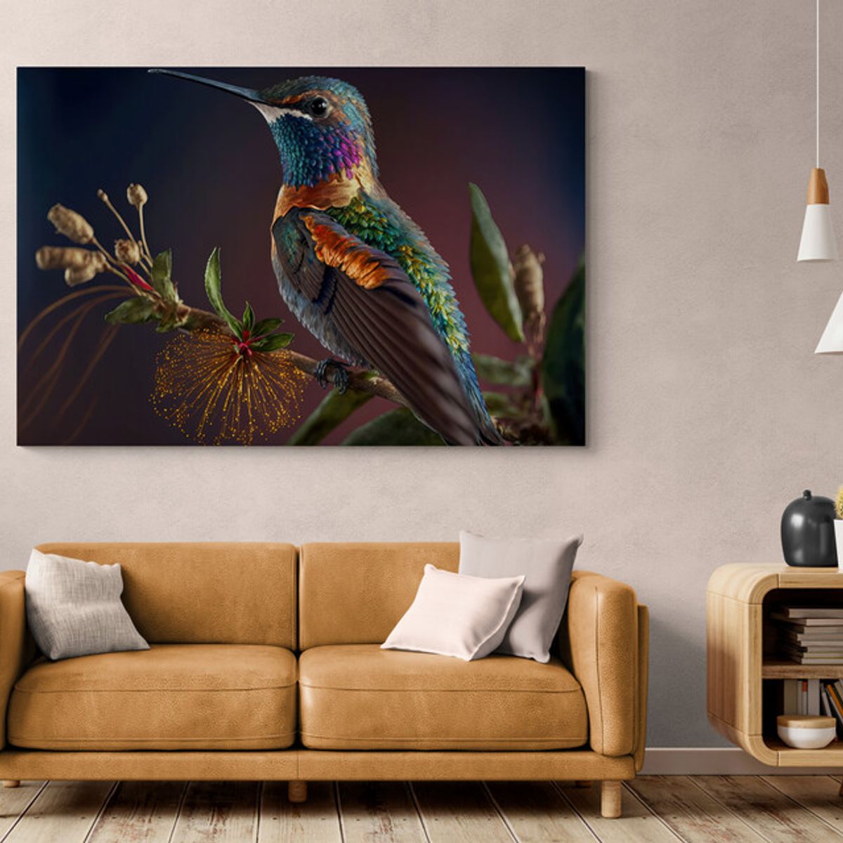 TAYRONA STORE - Cuadro En Lienzo Para La Sala Colibri 144 150x100cm.