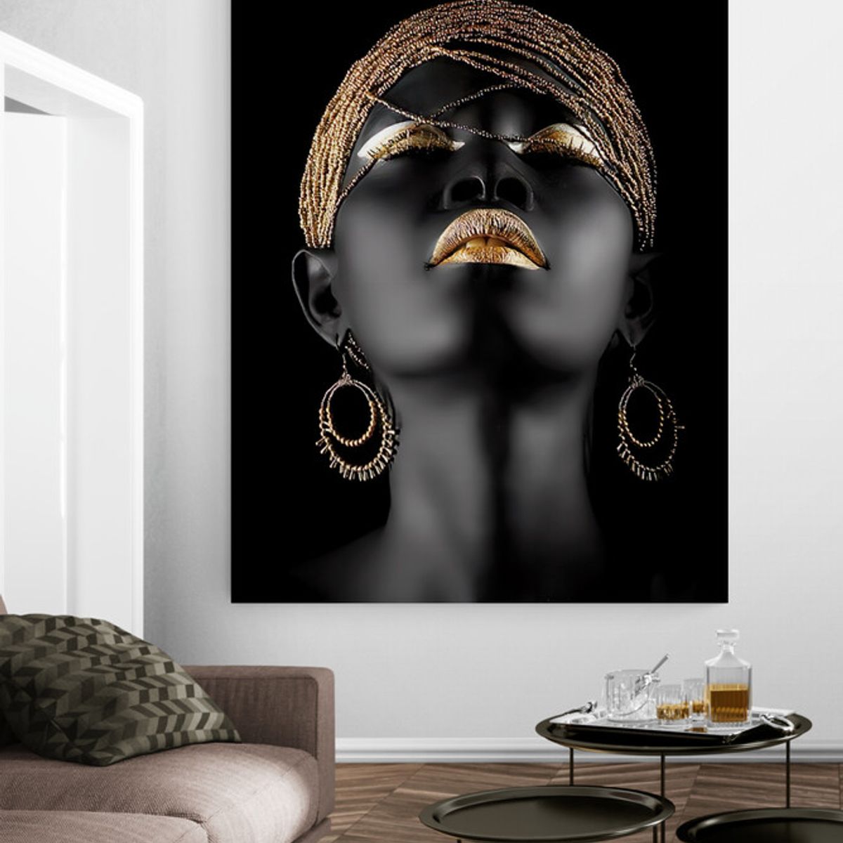 TAYRONA STORE - Cuadro En Lienzo Para La Sala Mujeres Africanas 041 75x100cm.
