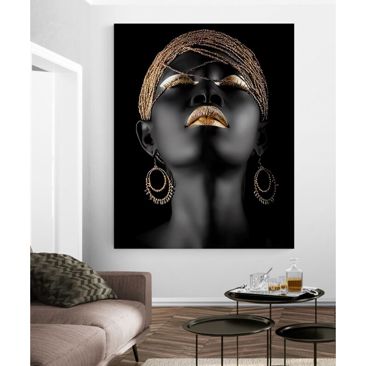 TAYRONA STORE - Cuadro En Lienzo Para La Sala Mujeres Africanas 041 75x100cm.